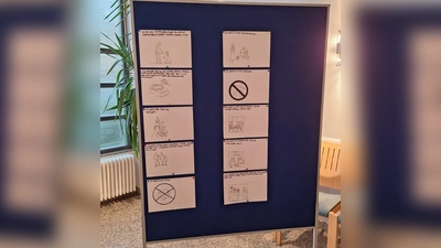 Kreativ anschauliche Darstellung der 10 Gebote durch die Konfis in Waldershof.  (Bild: Gabriele Rubenbauer)