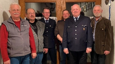 Von links: Karl Oswald Reger, Gerhard Kuchler, Gerald Bauer, Dirk Mewes, Andreas Voit, Günther Pöllmann. (Bild: Christina Ries)