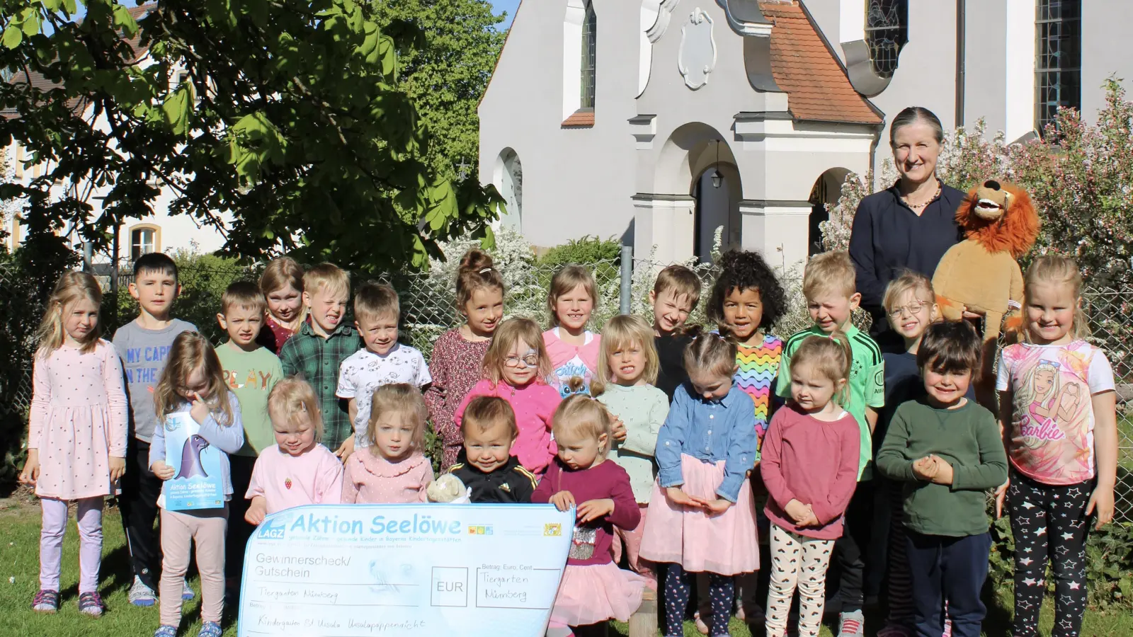 Die Kinder des Kindergarten Ursulapoppenricht gewinnen Hautpreis der Aktion “Seelöwe“ (Bild: Emöke Imre)