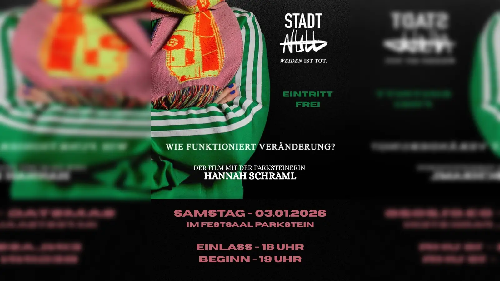 Einladung zur Filmvorführung „Stadt Null”. (Bild: Sonja Reichold)