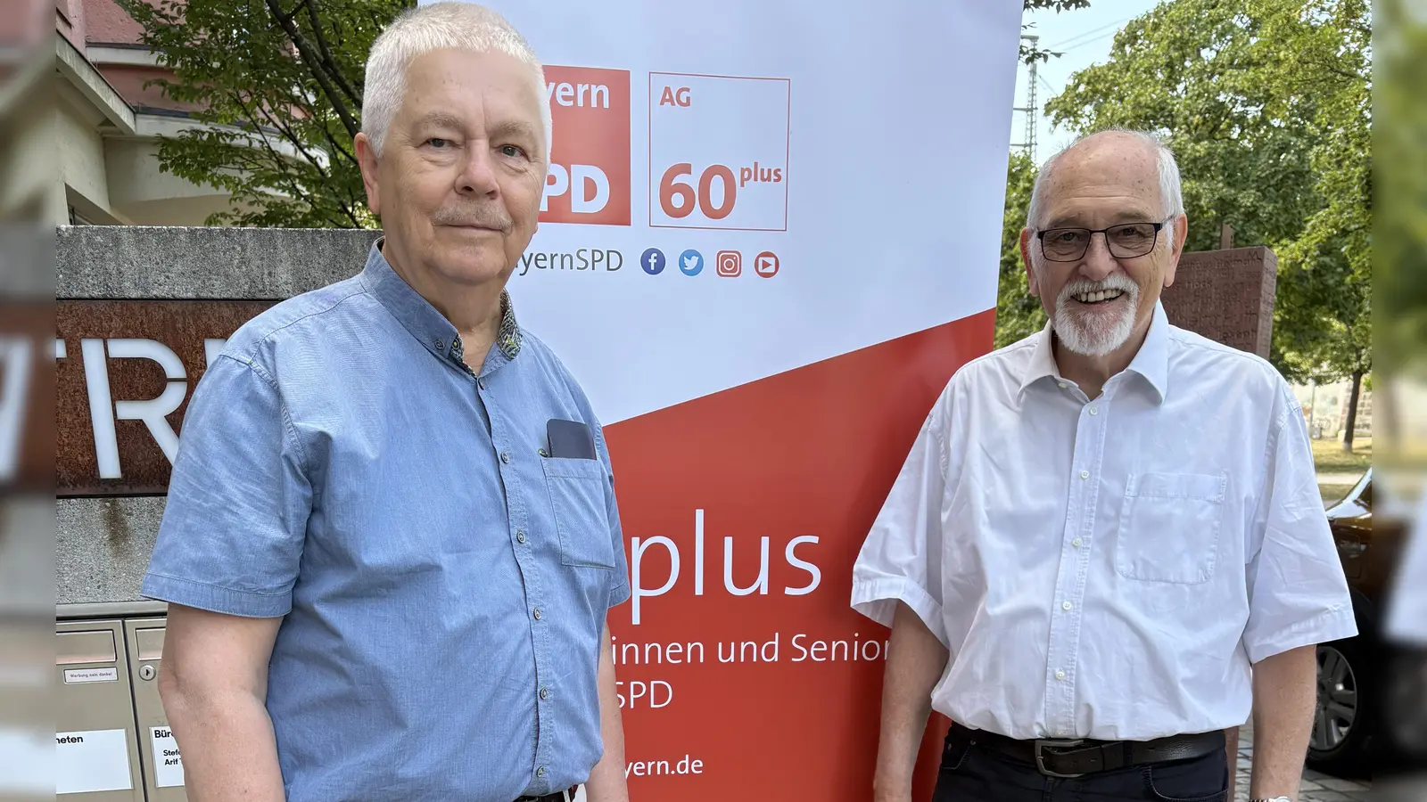 Der Landesvorsitzende der SPD-AG 60plus Bayern, Heinz Oesterle (rechts) hat mit Reinhold Strobl einen neuen Stellv. Vorsitzenden. (Bild: Reinhold Strobl )