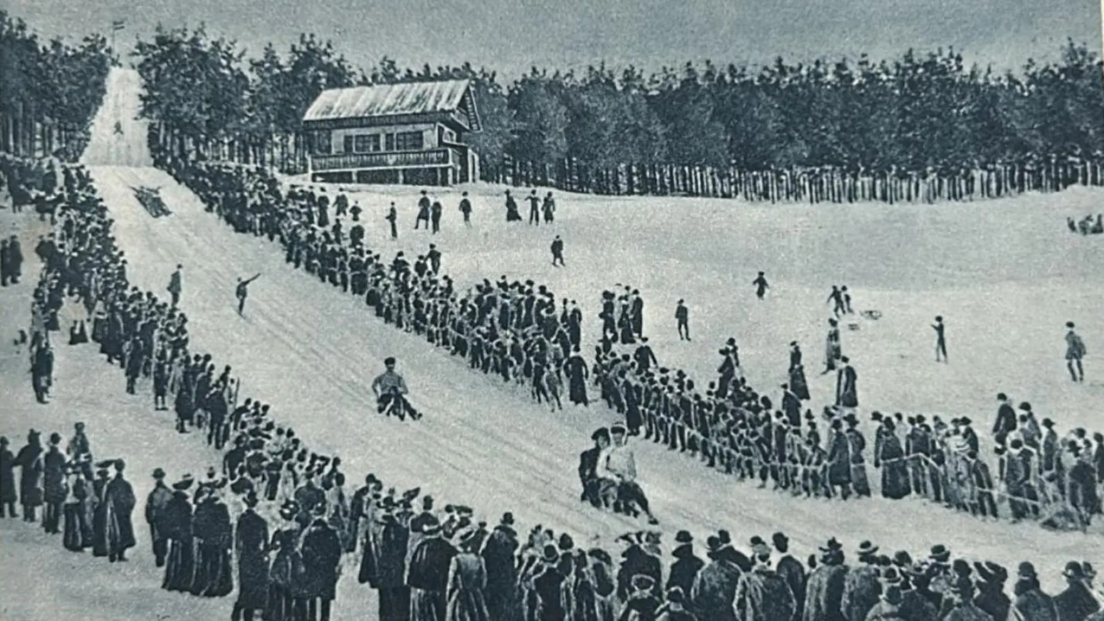 Postkarte der Rodelbahn Amberg (Bild: Dieter Utz)