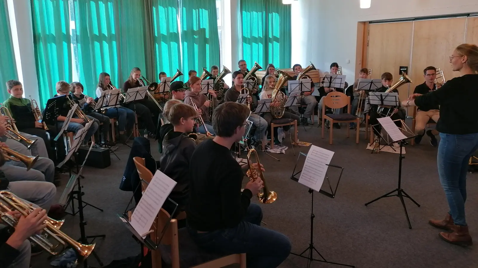 Jungbläser BrassDay des Bezirksposaunenchores Weiden. (Bild: Richard Riedel)