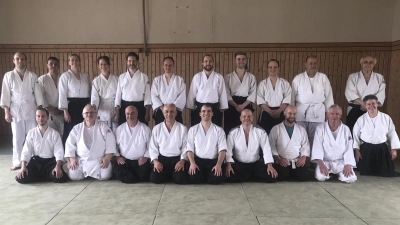 Die zum Lehrgang anwesenden Aikidoka. Rechts im Bild Lehrgangsleiter Werner Winkler. (Bild: Margret Schels)
