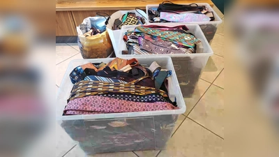Über 1.000 Krawatten sammelte der Lionsclub Neustadt/WN für einen guten Zweck. Sie werden nun kreativ umgestaltet und anschließend verkauft.  (Bild: Christian Kick)