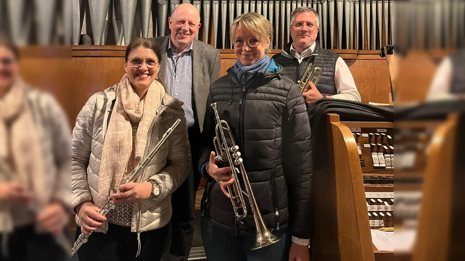 Die Akteure der Abendmusik Steffi Probst, Susi Jankowiak, Jürgen Probst und Michael Koch. (Bild: Michael Koch)