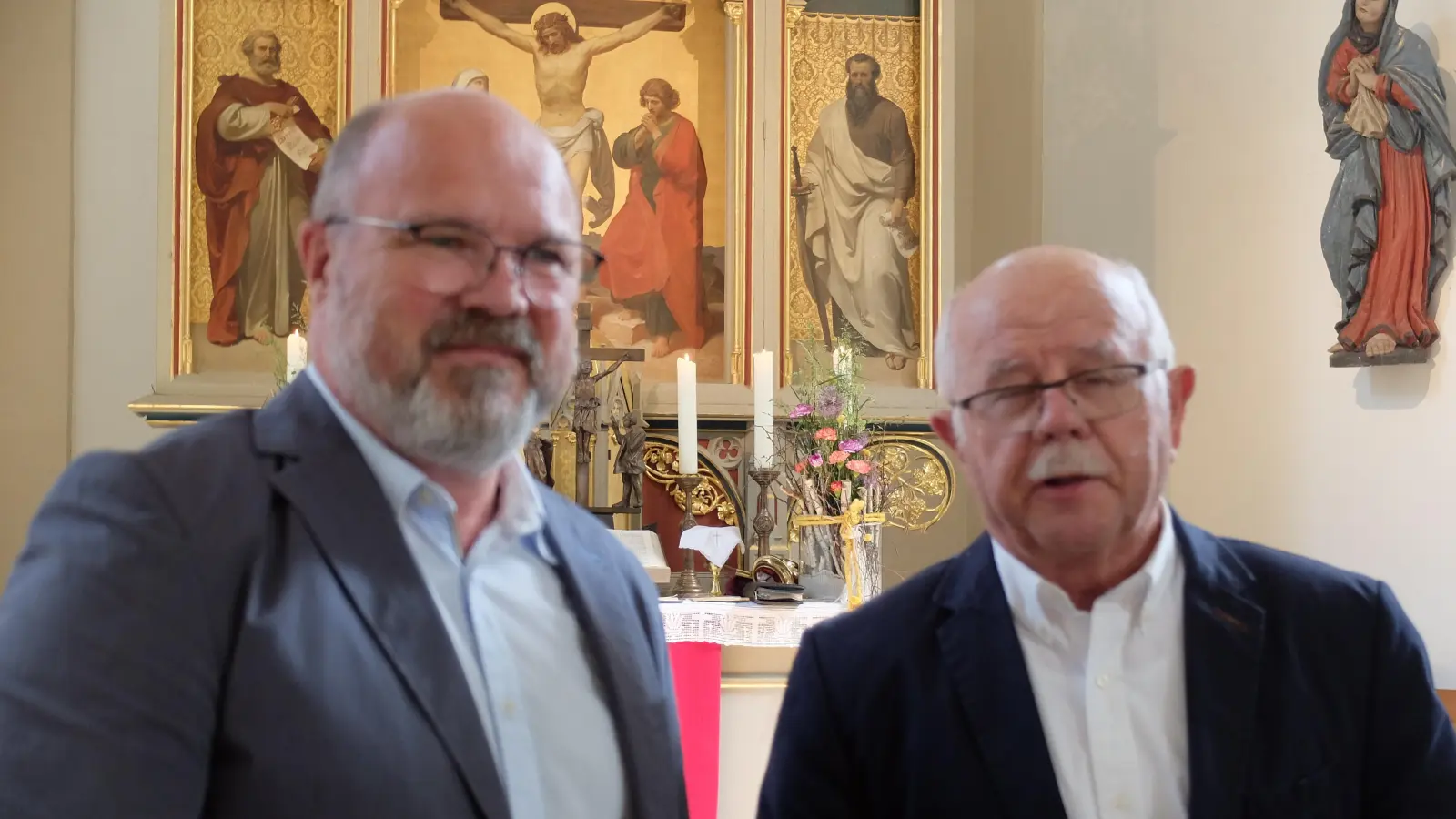 Vertrauensmann Manfred Butz und Johann Utz. (Bild: Thomas Schertel)