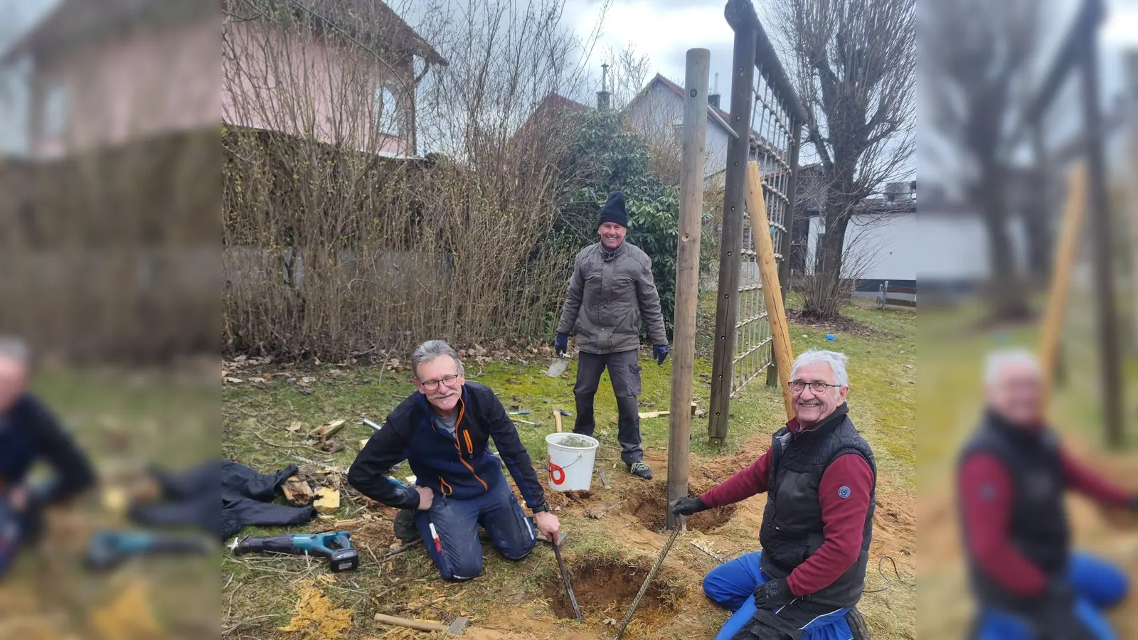 Im Bild von links: Siedlerchef Ludwig Eger, Gerhard Lang und Josef Gmeiner. (Bild: Ludwig Eger)