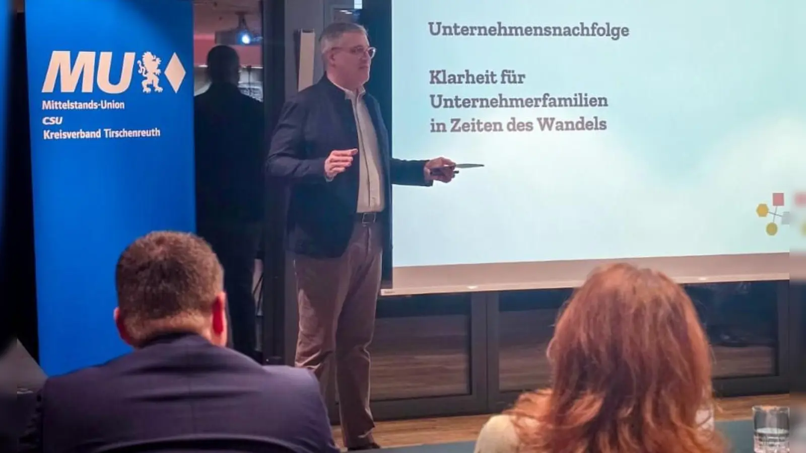 MU-Vortrag zur Unternehmensnachfolge mit Christian Schönberger. (Bild: Roman Melzner)