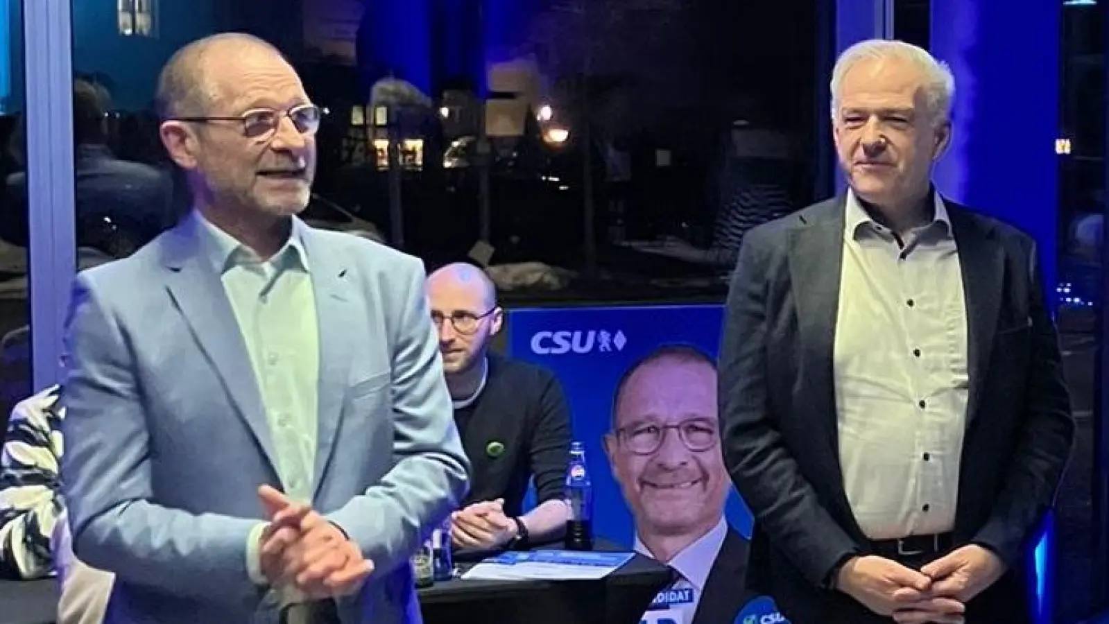 Bürgermeisterkandidat Harald Siegert und Landrat Roland Grillmeier. (Bild: Johannes Klinger)