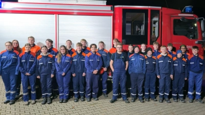 Herzlichen Glückwunsch an alle 24 Teilnehmenden zum erfolgreich bestandenen Wissenstest 2025 und vielen Dank an die Jugendwart*innen und Ausbilder*innen der Jugendfeuerwehren im Birgland für ihr Engagement. (Bild: Laura Stark)