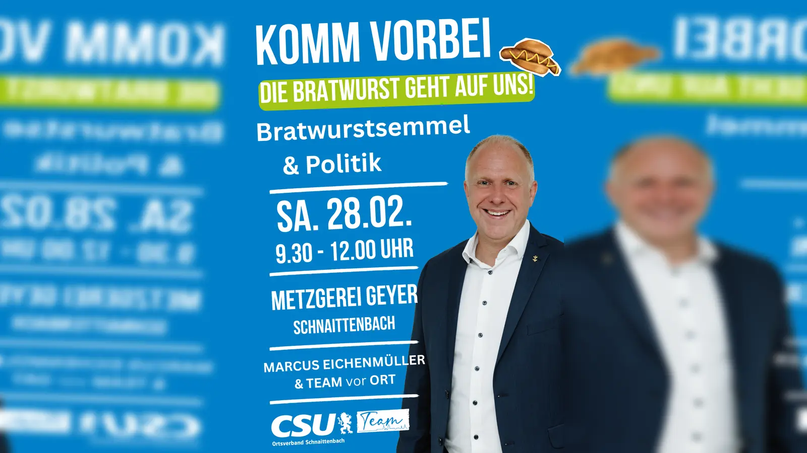 Plakat „Komm vorbei!” (Bild: Thomas Hottner)