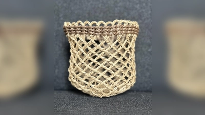 Körbchen handgefertigt mit der Technik „Spleißen” (Bild: Sabine Stengel)