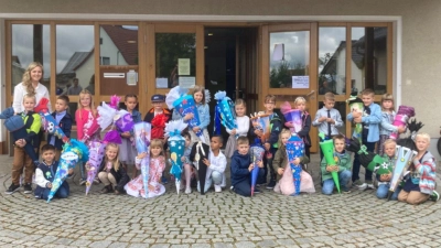 Die 1. Klasse der Josef-Voit-Grundschule Freihung  (Bild: Annalena Lotter)