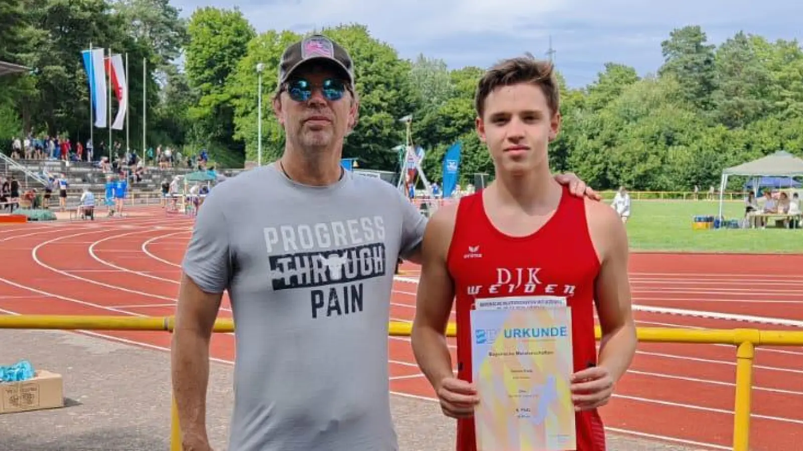 Trainer Curtis Ripy mit Dennis Hopp (Bild: Harald Biersack)