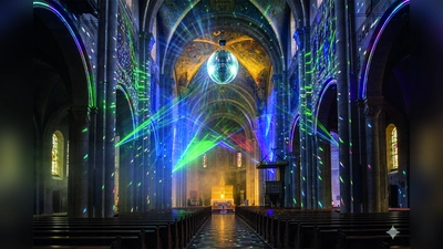 Lightshow mit Orgel - 125 Jahre St. Josef.  (Bild: Stefan Dagner)
