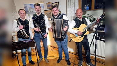 Mit vier Mann trat das„Krainer Quartett Merlin“ auf. (Bild: Anita Wiendl)