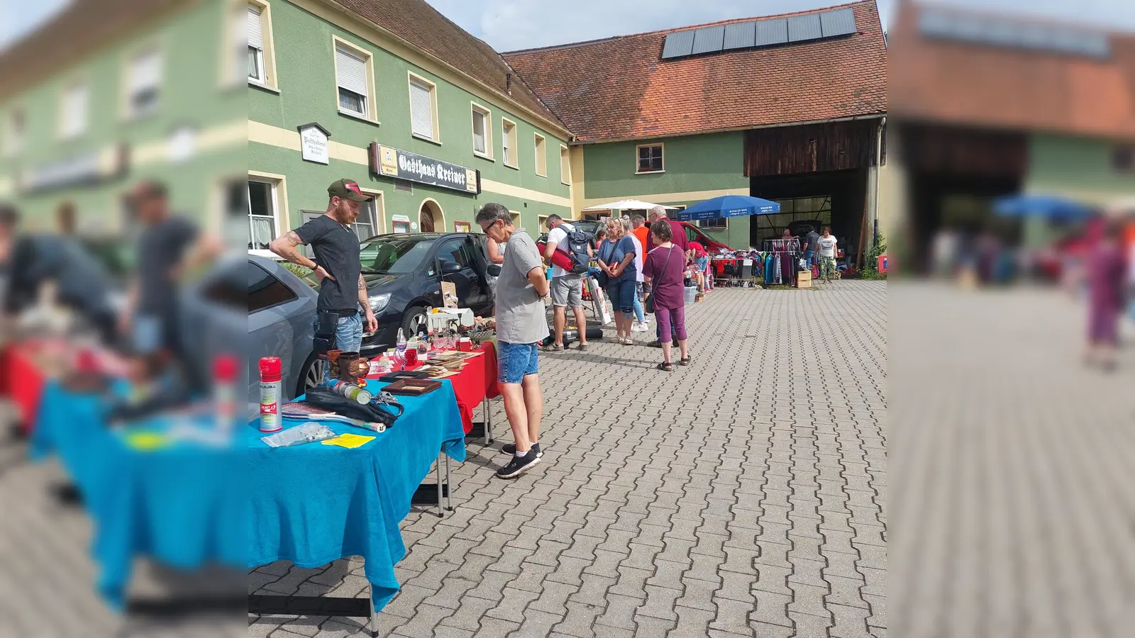 Szene vom Schlacken-Flohmarkt des Schlacken e.V. in Siebeneichen. (Bild: Peter Ostermann)