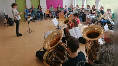 Der Evangelische Posaunenchor Floß unter der Leitung von Tanja Riedel führte vom 17.04. bis 19.04.2026 seine alljährliche chorinterne Bläserfreizeit durch.  (Bild: Riedel Richard)