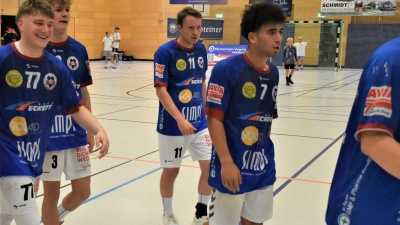 Die junge Riege der SG (v.l.) - Tim Bäßler (77), Johannes Liebig (3), Simon Fleischer (11), Jahn Attije (7) (Bild: Harald Weidmann)