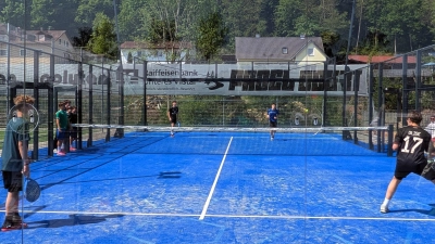 Am Padel-Court des 1.FC Rieden findet der Padel Champion Cup 2026 statt. (Bild: Peter Gattaut )