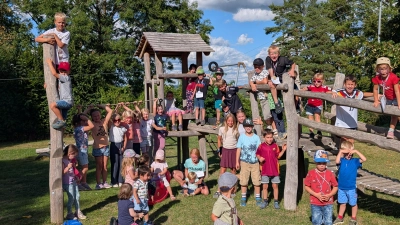 Es war ganz schön was los in den Ferien mit vielen Kindern aus Kürmreuth. (Bild: Johanna Held)