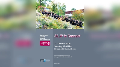Das Plakat wirbt für das Konzert des Bayerischen Landesjugendposaunenchores in der Paulanerkirche Amberg. (Bild: exb)