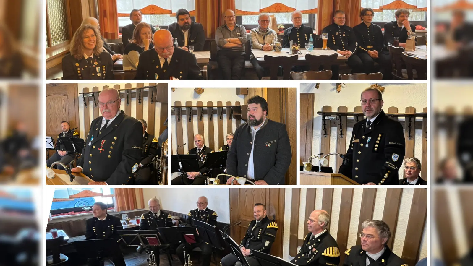 Die Bergknappen mit Rednern und Bergknappenkapelle. (Bild: Armin Kraus)