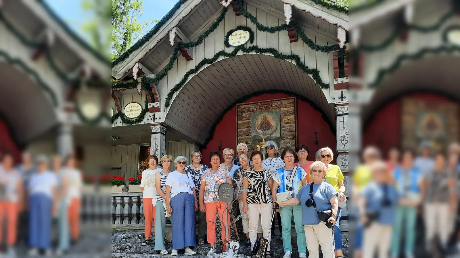 Die Frauen der Freizeitgruppe Moosbach in Birkenstein. (Bild: Helene Rolle)