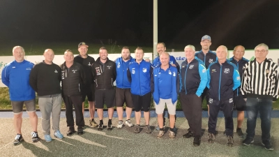 li: Wettbewerbsleiter Markus Zach, mi: Sieger Reinhard Grassold, Jannik Purucker, Philipp Weiß, Erich Santl, re: Schiedsrichter Hermann Süß (Bild: Günter Deyerl)