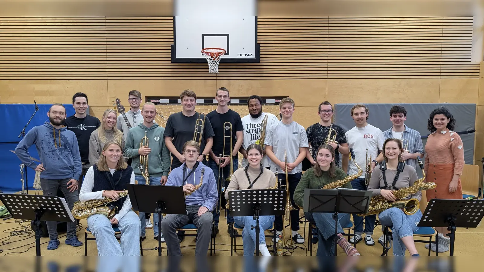 Probenwochenende in der Turnhalle Flossenbürg (Bild: Paula Meiler)