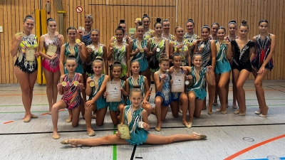 Rhythmische Gymnastik Team der DJK 2002 Amberg. (Bild: Angelina Wegert )