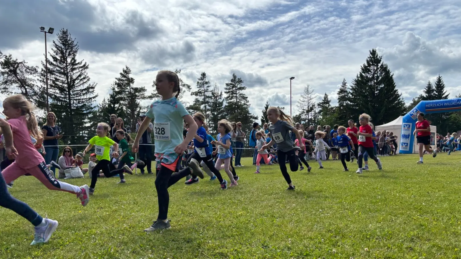 Grosses Teilnehmerfeld beim 25. Wiesenlauf des SK Fürnried (Bild: Jennifer Härlein)