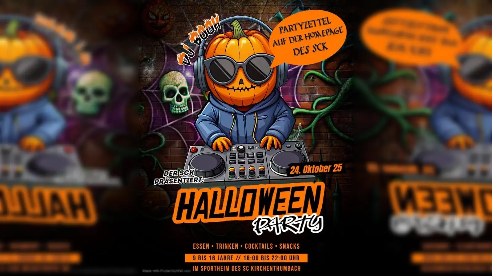 Flyer Halloween Party (Bild: Sandro Sendelbeck)