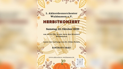 Flyer Herbstkonzert 25.10.2025. 1. Akkordeonorchester Waldsassen e.V. (Bild: Melanie Hencke)