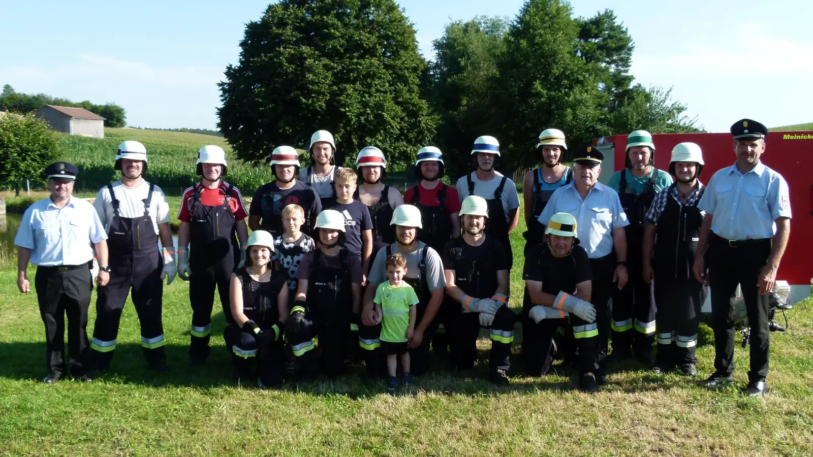 Die Gruppe der Freiwilligen Feuerwehr Wildstein nach dem erfolgreichen Leistungsabzeichen. (Bild: Veronika Salomon)