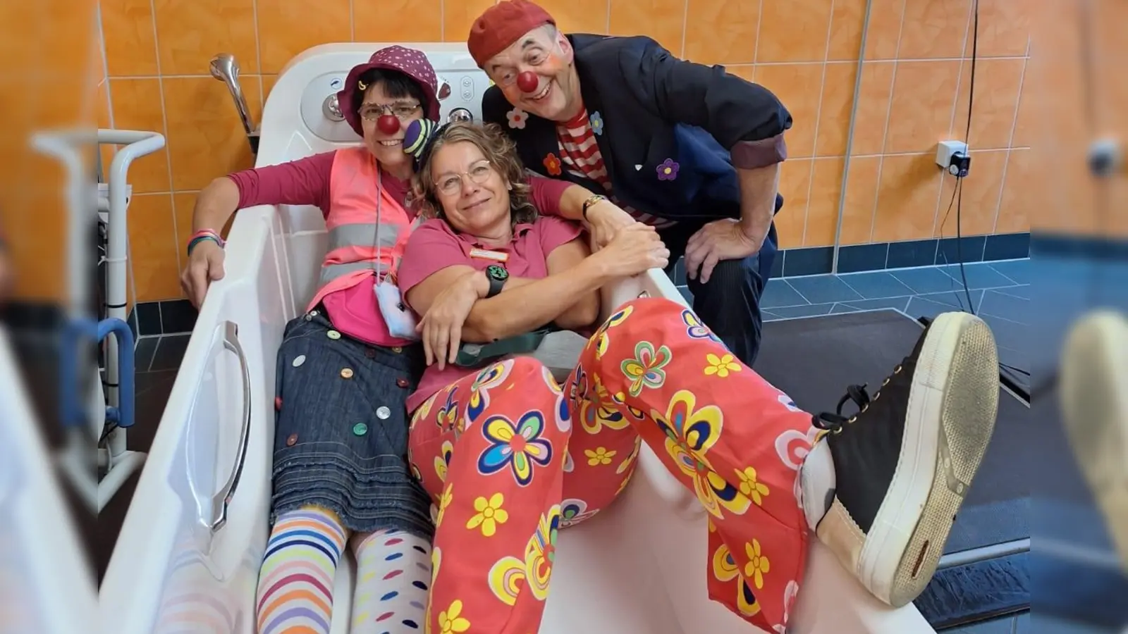 Unsere Betreuungskraft Tanja, Willi Wickerl und die Elfie Schlotterbeck<br> (Bild: Adriana)