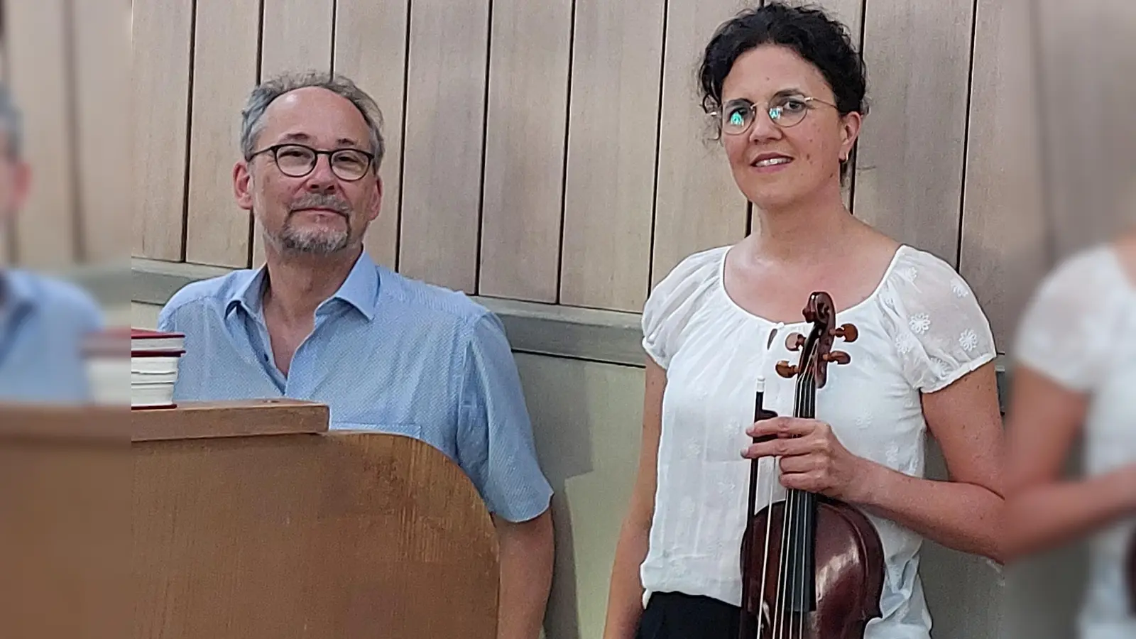 Carina Kaltenbach-Schongau Violine und Tomas Spurny Orgel. (Bild: Theresia Otterbein)