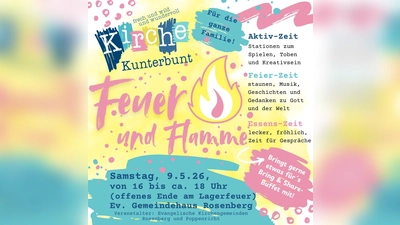 Einladungsflyer Kirche kunterbunt 09.05.2026 (Grafik: Daniel Götzfried)