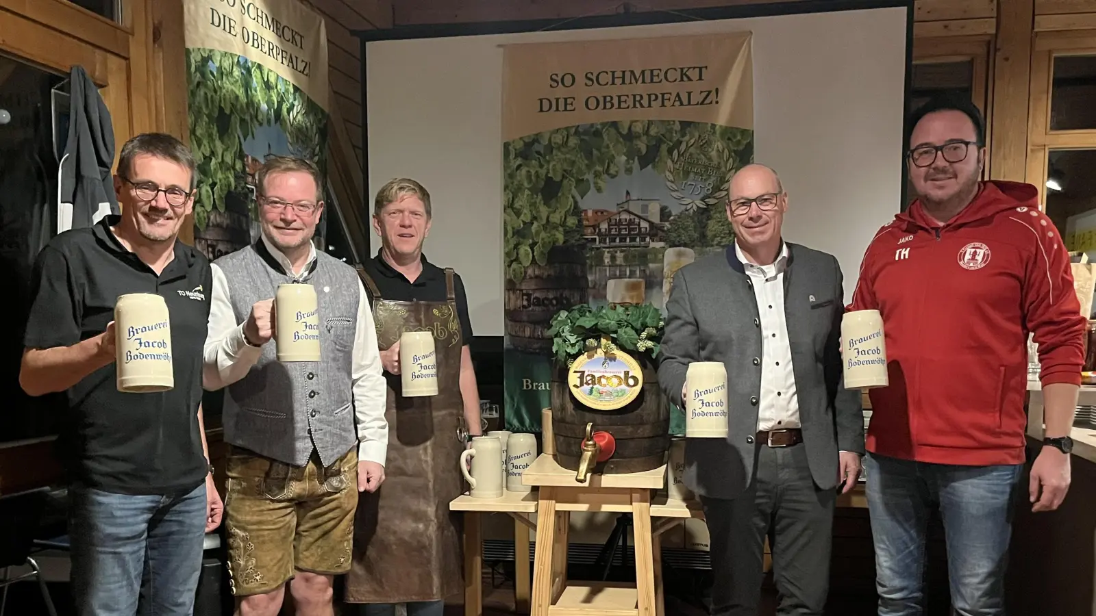 von links Thomas Maier, Christoph Steffens, Markus Winderl, Markus Lernbecher, Thomas Habel. (Bild: Monika Steffens)