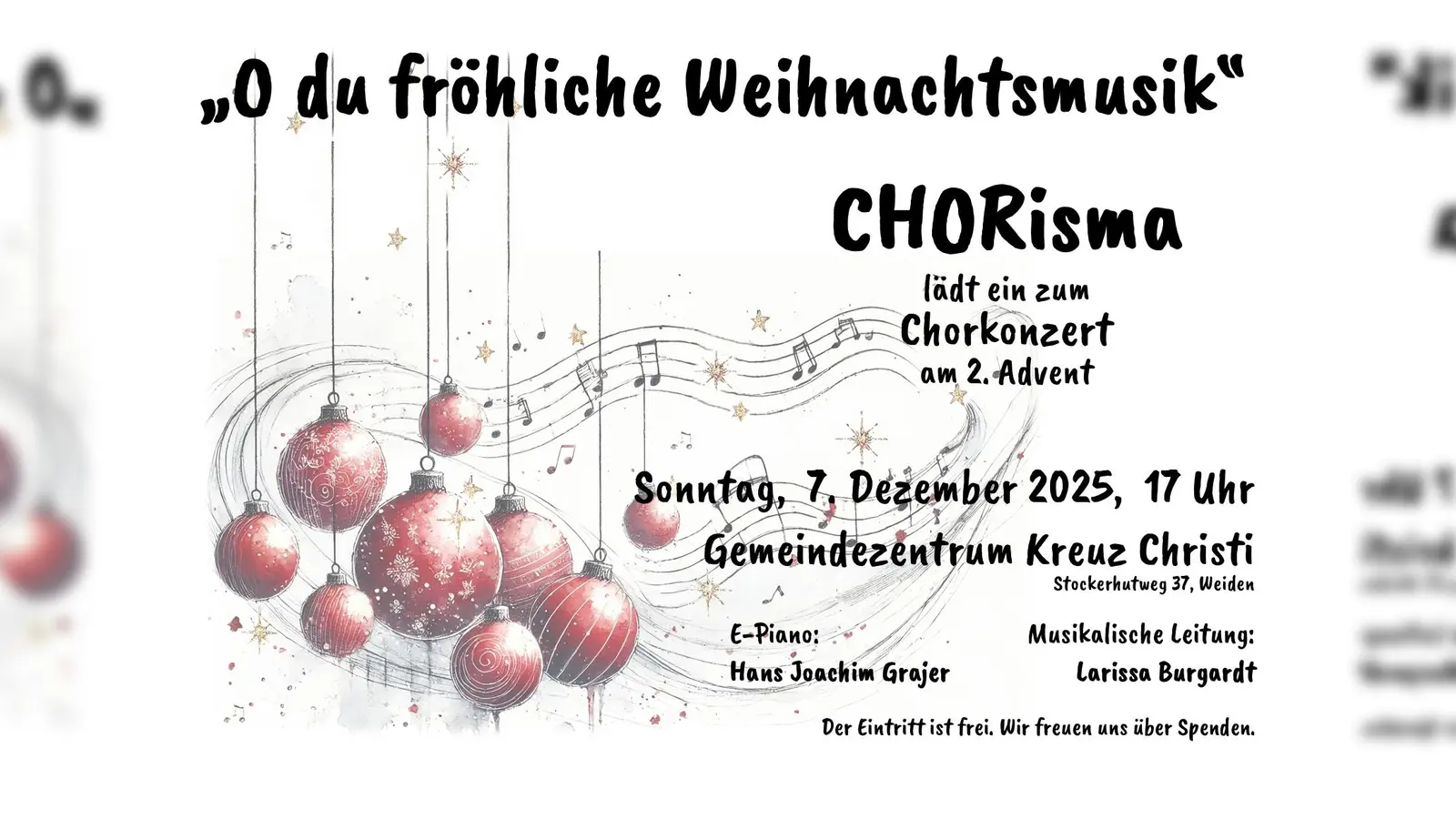 CHORisma lädt ein zum Chorkonzert am 2. Adventsonntag. (Bild: Angelika Lingl)