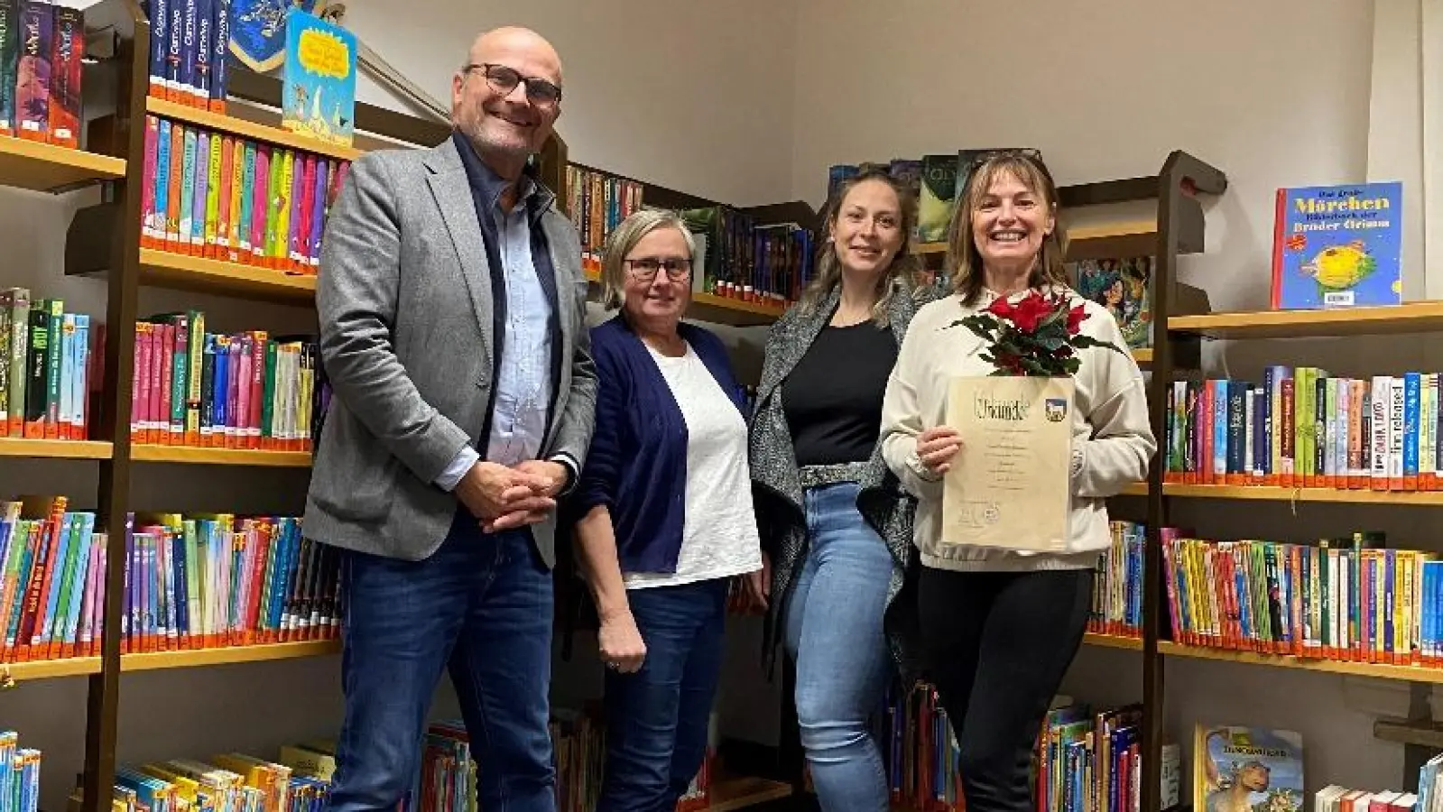  Erster Bürgermeister Maximilian Beer, Gisela Würl, Alexandra Demleitner, Lisa Auburger (von links).  (Bild: Ulrike Lehner)