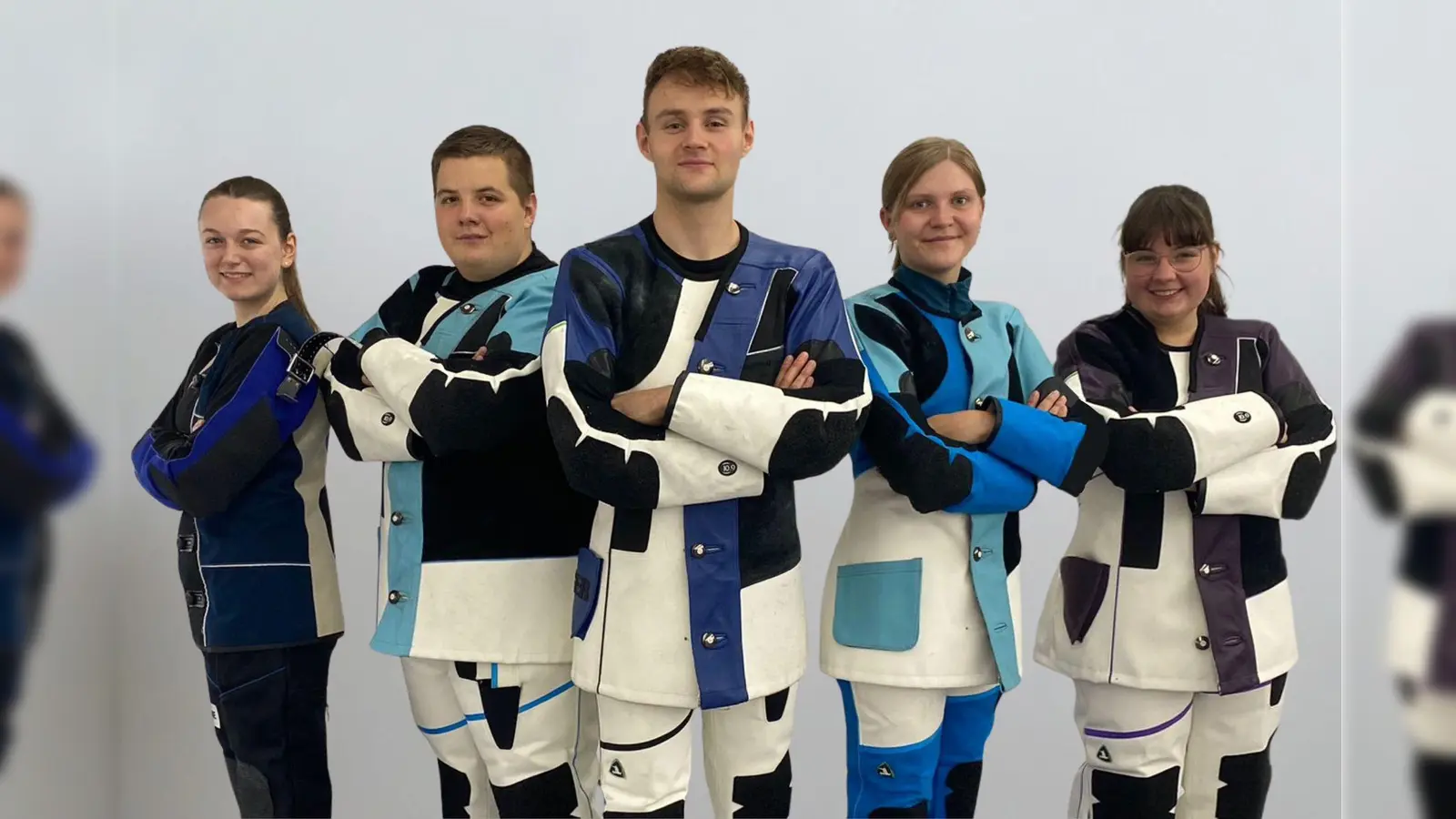 Die Waldthurner Oberpfalzliga-Schützen (von links): Lisa Stahl, Maximilian Wallmeyer, Jonas Pühler, Sophia Kleber und Marie-Christin Wallmeyer. (Bild: Jonas Pühler)