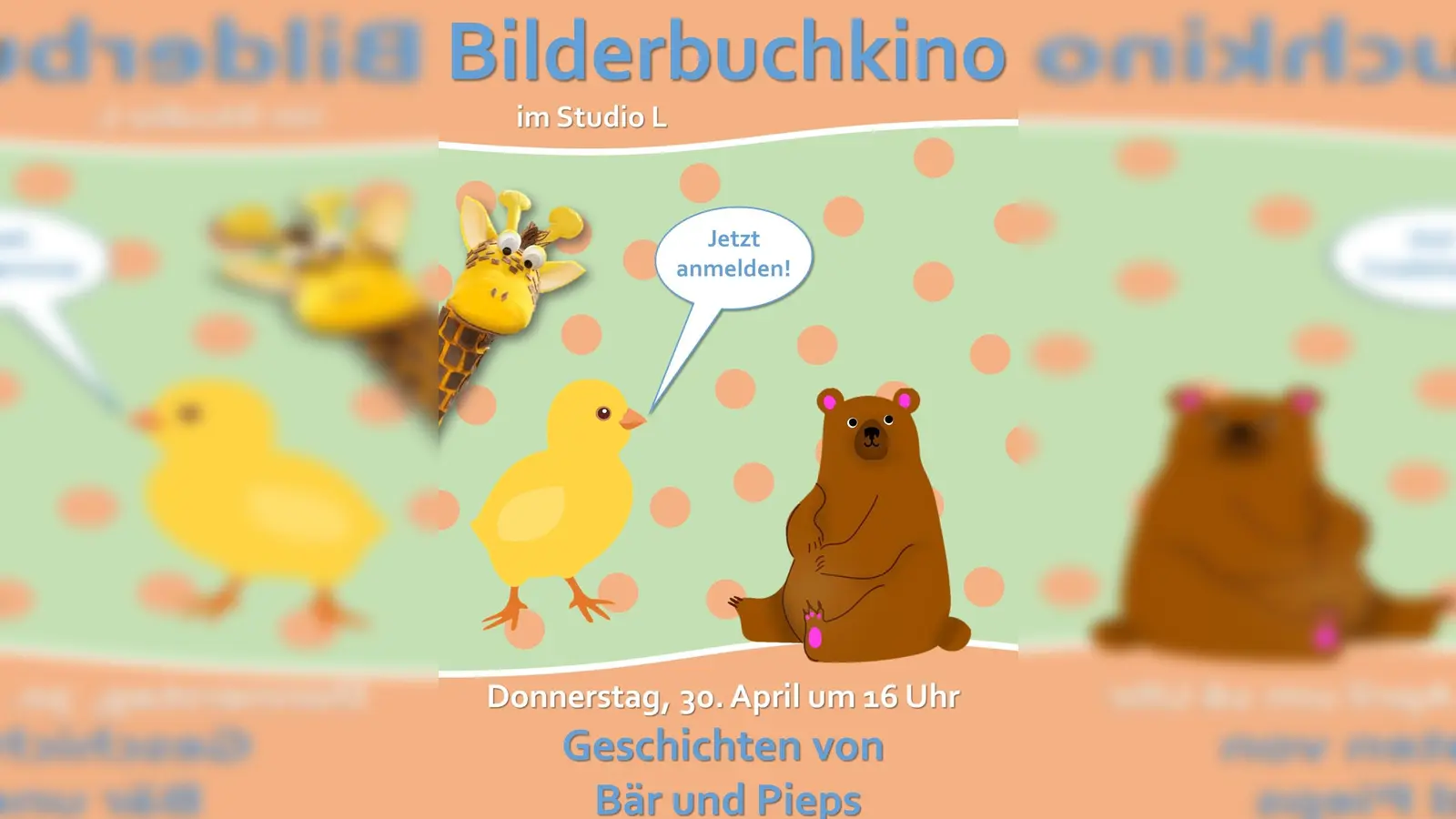 Plakatankündigung Bilderbuchkino. (Bild: Corinna Dietz)