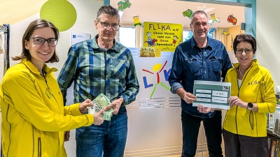 von links nach rechts: Dr. med. Birgit Prey, Heiner Dennerlein, Ralph Brandt und Margit Meier. (Bild: Reinhard Fraunholz)