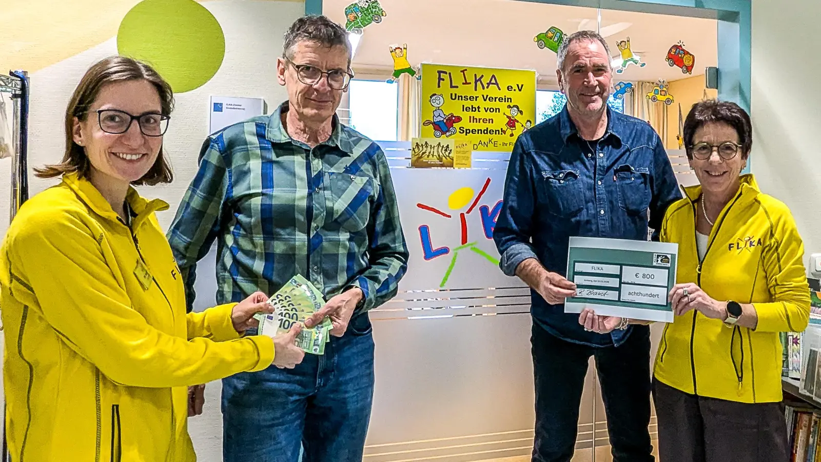 von links nach rechts: Dr. med. Birgit Prey, Heiner Dennerlein, Ralph Brandt und Margit Meier. (Bild: Reinhard Fraunholz)