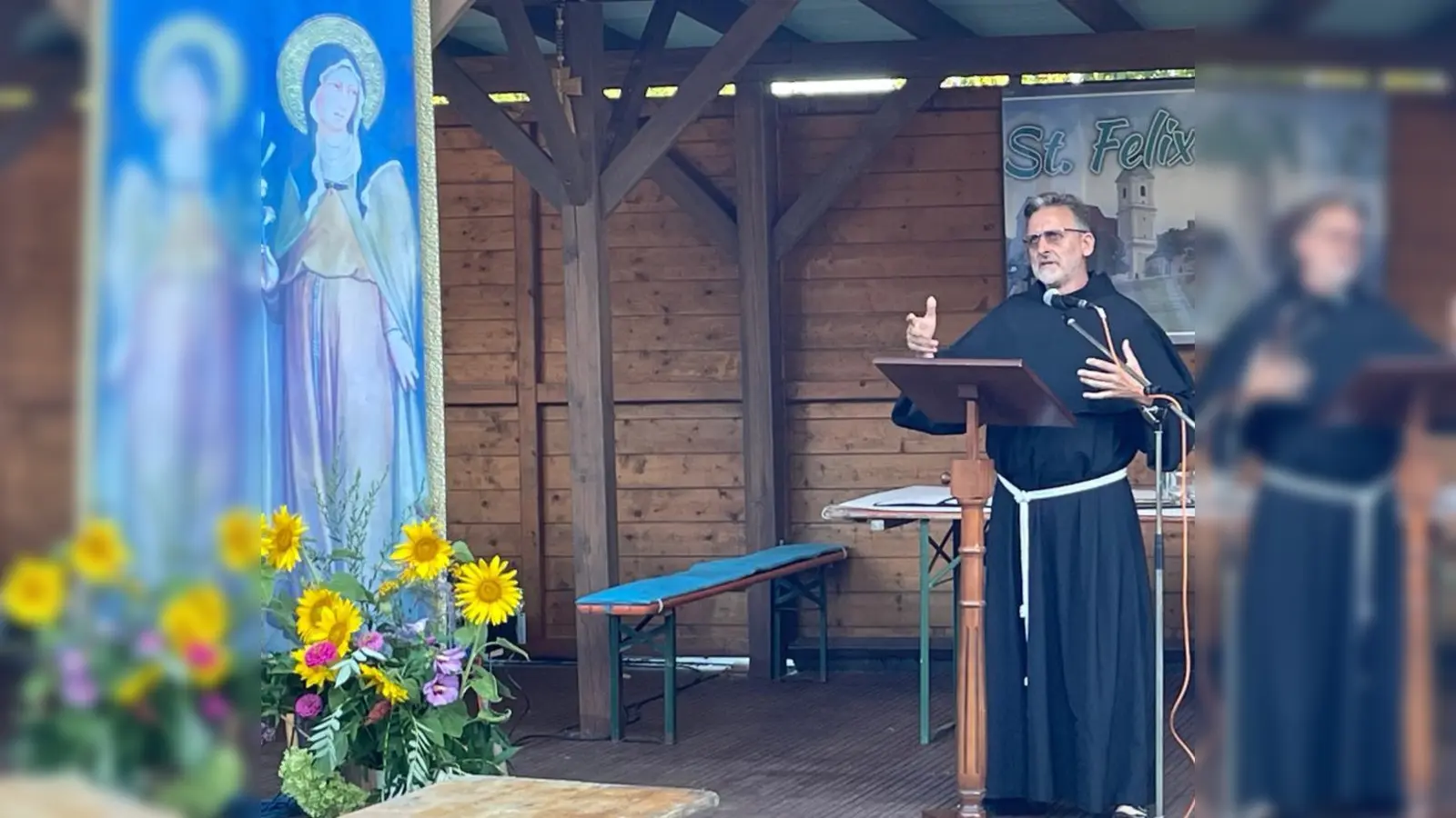 Guardian Stanislaus freut sich auch heuer zum 2. Klarafest in St. Felix auf viele Besucher. (Bild: Hans Prem)
