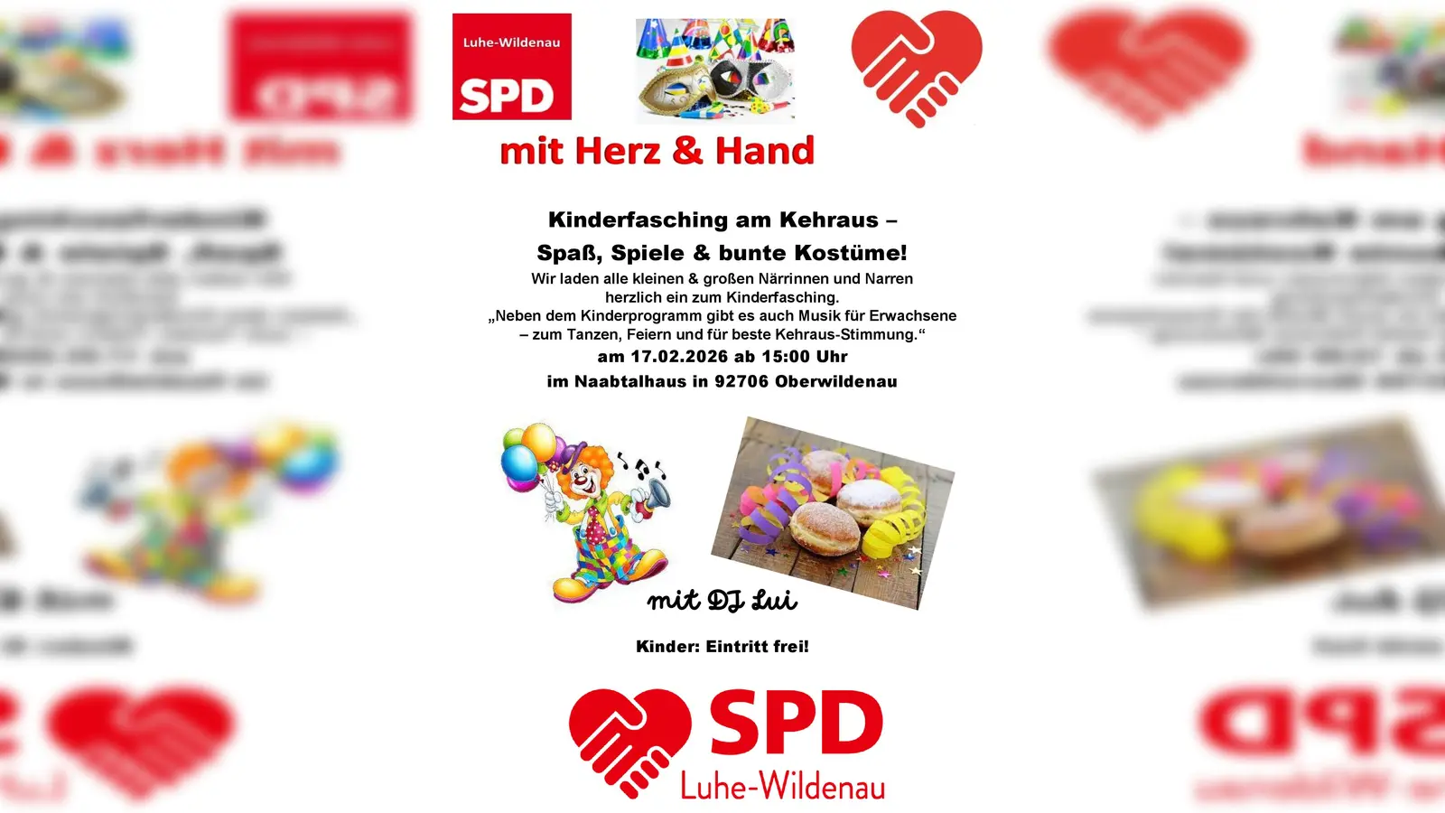 Kinderfasching Luhe Flyer.  (Bild: Julia Bayer)