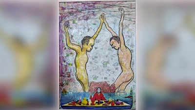 Walter Heiter überträgt biblische Motive in die Gegenwart (Grafik: Walter Heiter)