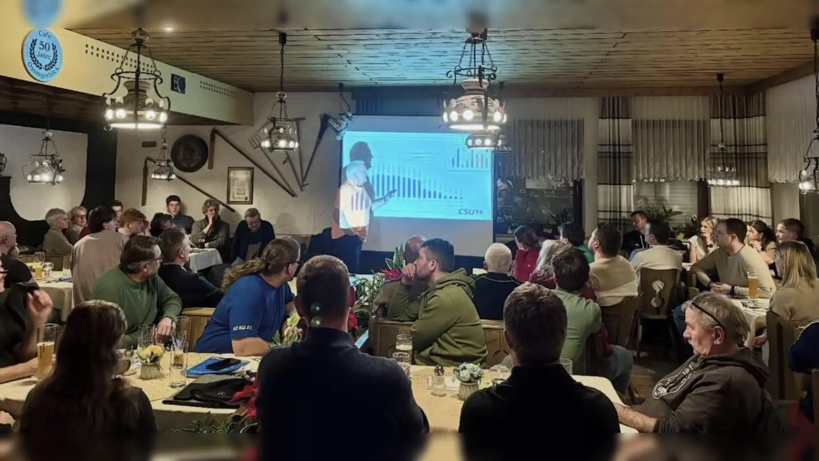 Bild: Besucher der CSU Wahlveranstaltung in Lunkenreuth (Bild: Klaus Hafner)